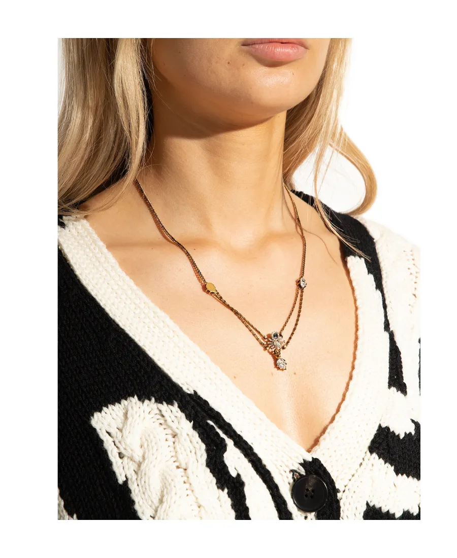 Skull-Detail Chain Necklace