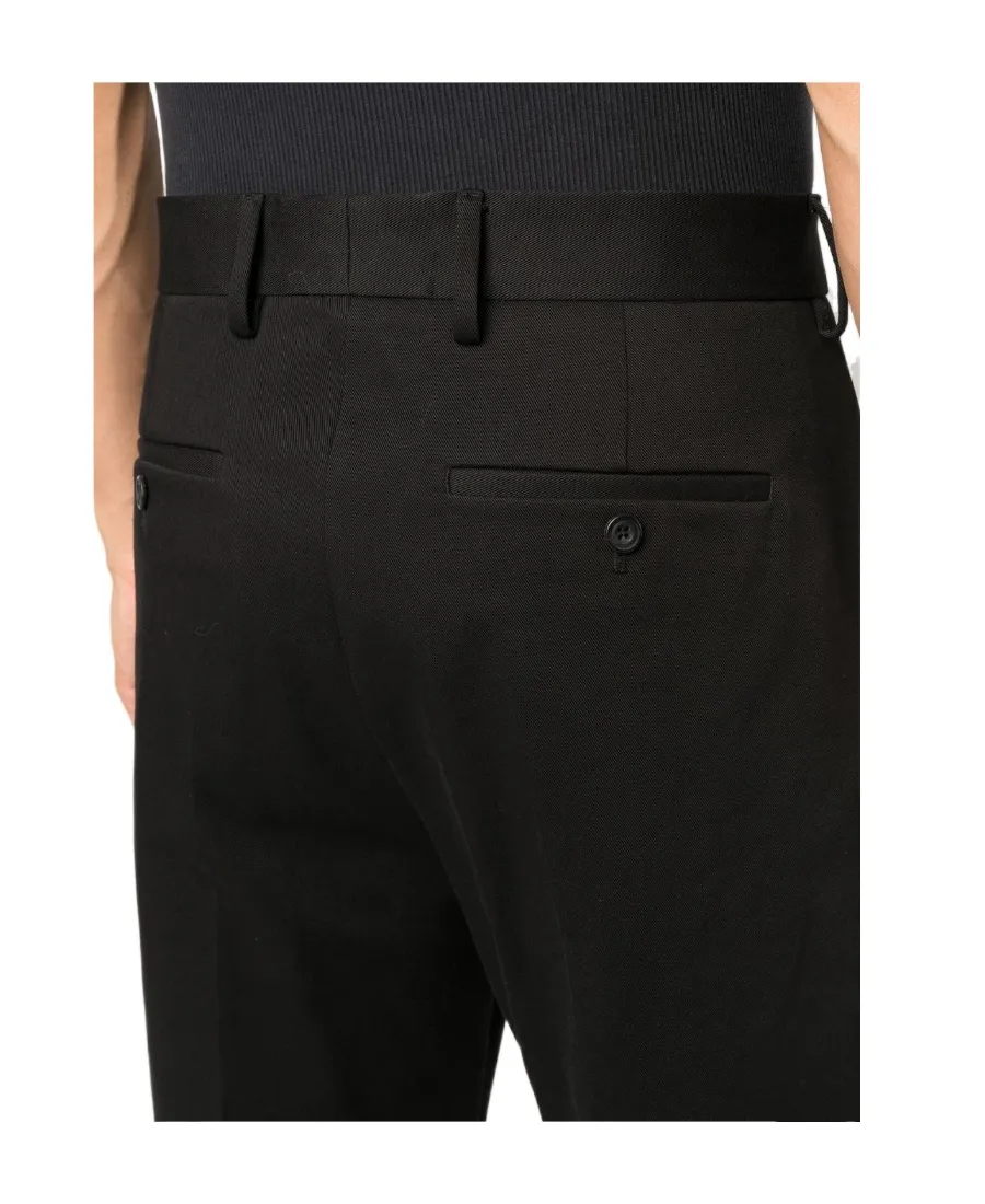 Straight-Leg Cotton Trousers