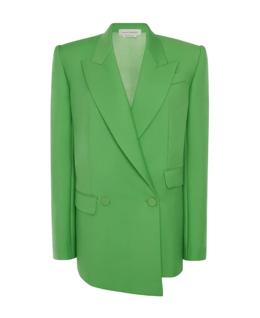 Double-Breasted Asymmetric Blazer