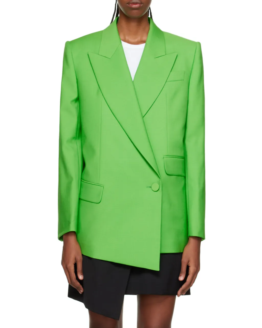Double-Breasted Asymmetric Blazer