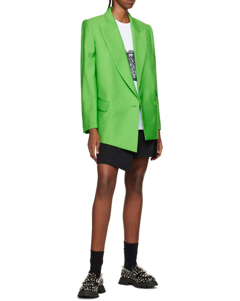 Double-Breasted Asymmetric Blazer