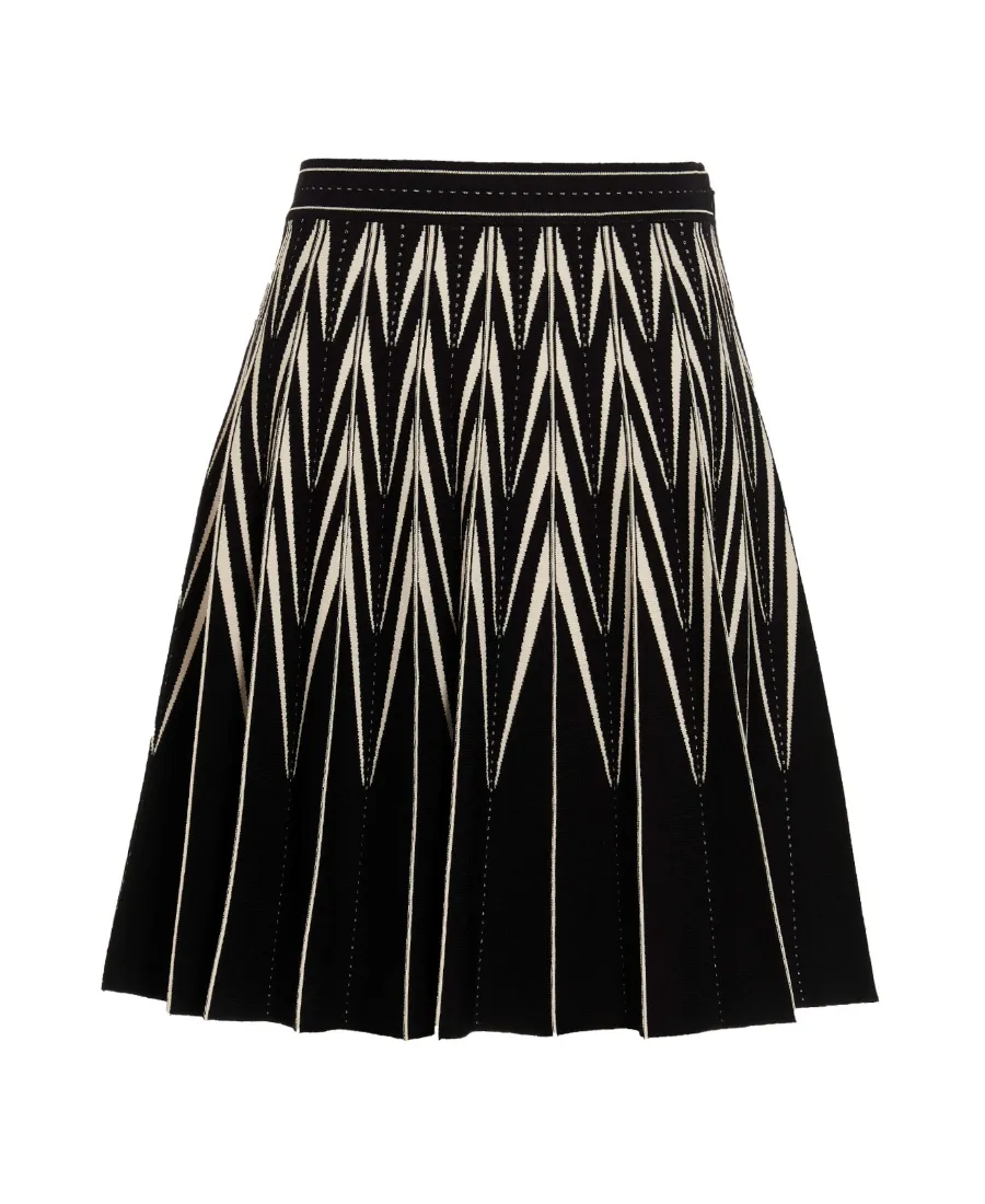 Elasticated Waistband Pleated Mini Skirt