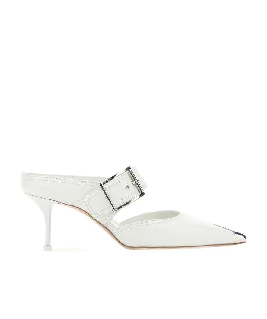 Pointed-Toe Heeled Mules