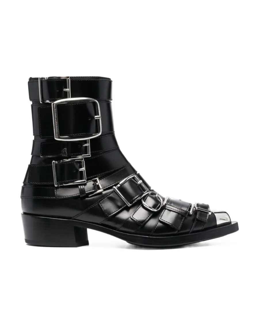 Buckle Detailed Ankle Boots