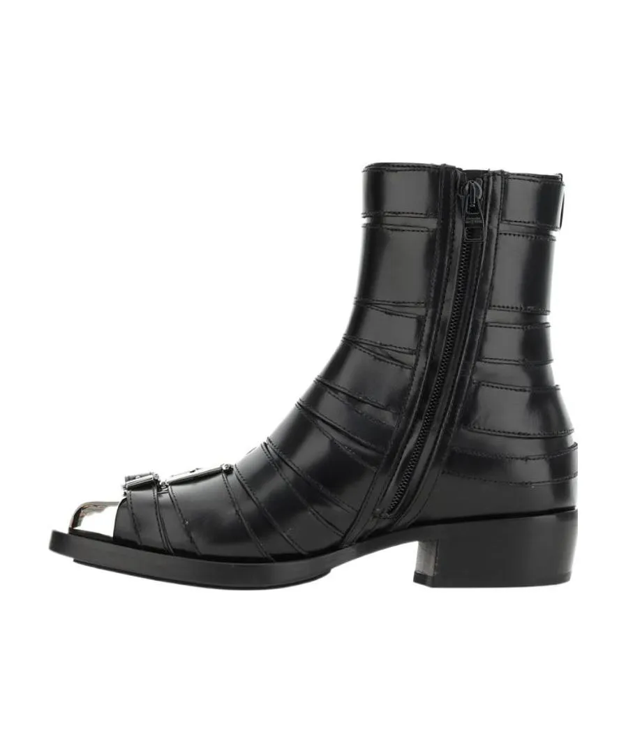 Buckle Detailed Ankle Boots