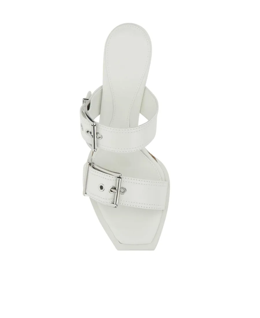 Buckle-Detailed Heeled Sandals