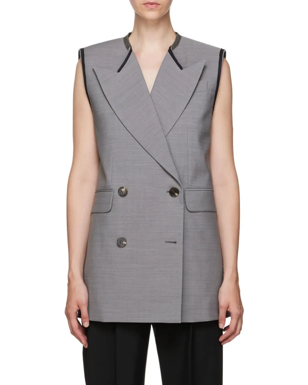 Peak Lapels Double-Breasted Vest