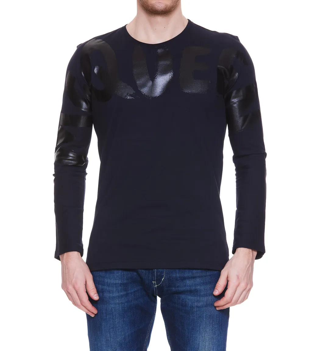 Logo-Print Long-Sleeve Top