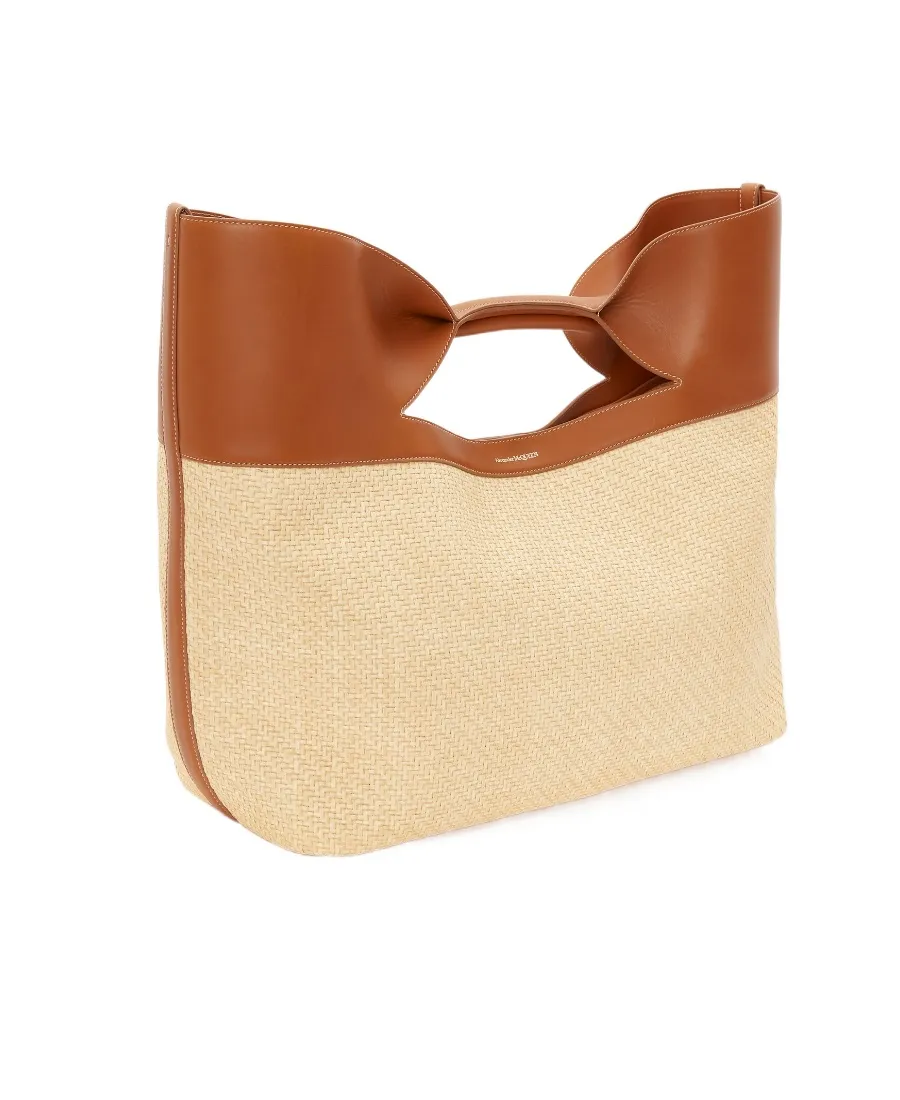 Logo Printed Panelled Tote Bag