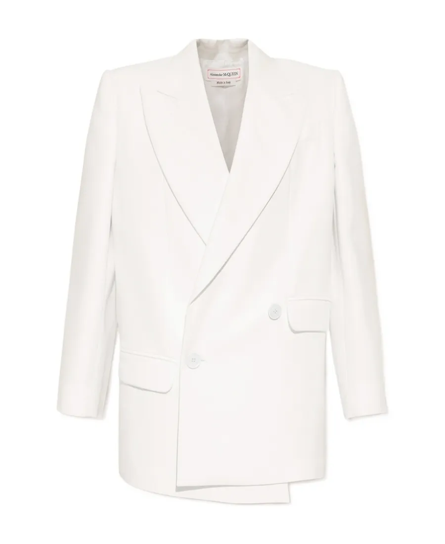 Asymmetric Double-Breasted Tailored Blazer