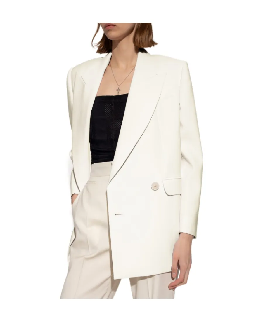 Asymmetric Double-Breasted Tailored Blazer