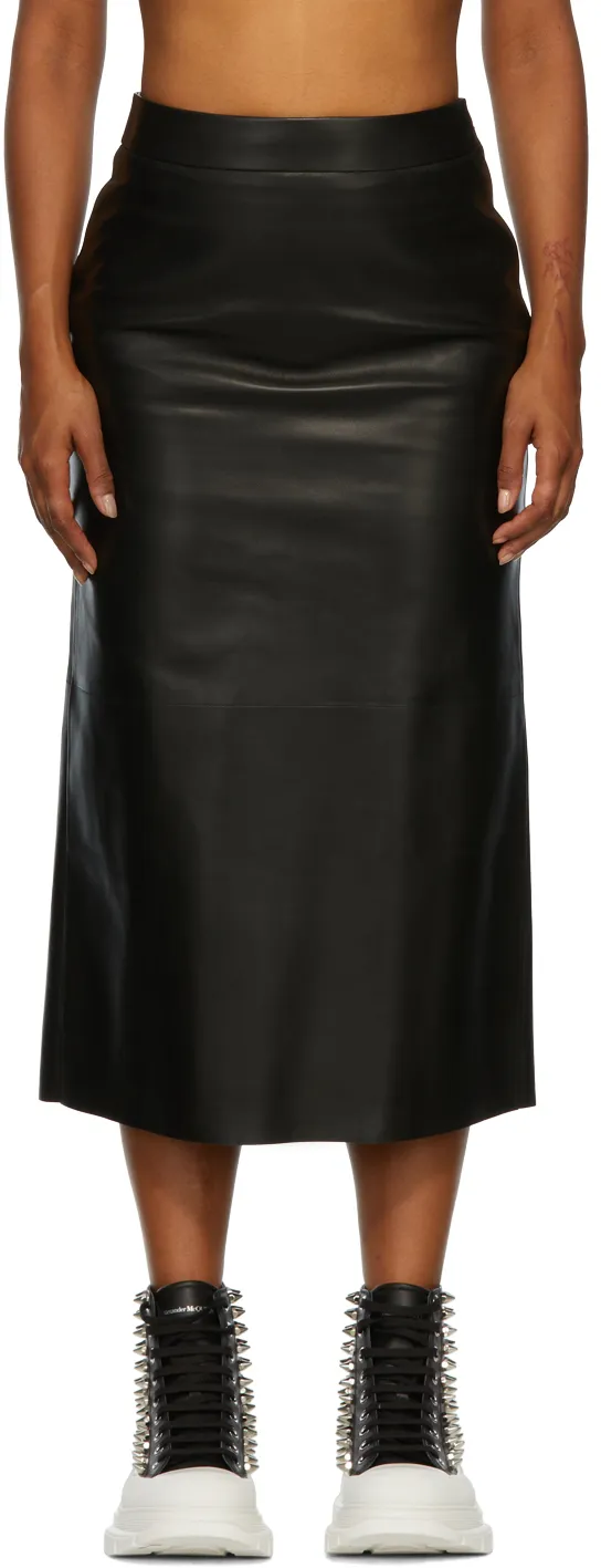 A-Line Leather Skirt