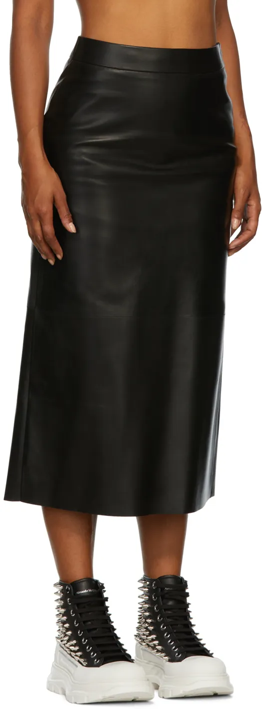 A-Line Leather Skirt