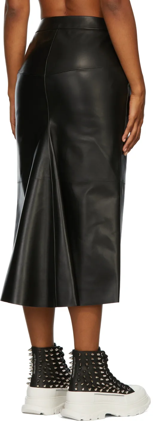 A-Line Leather Skirt