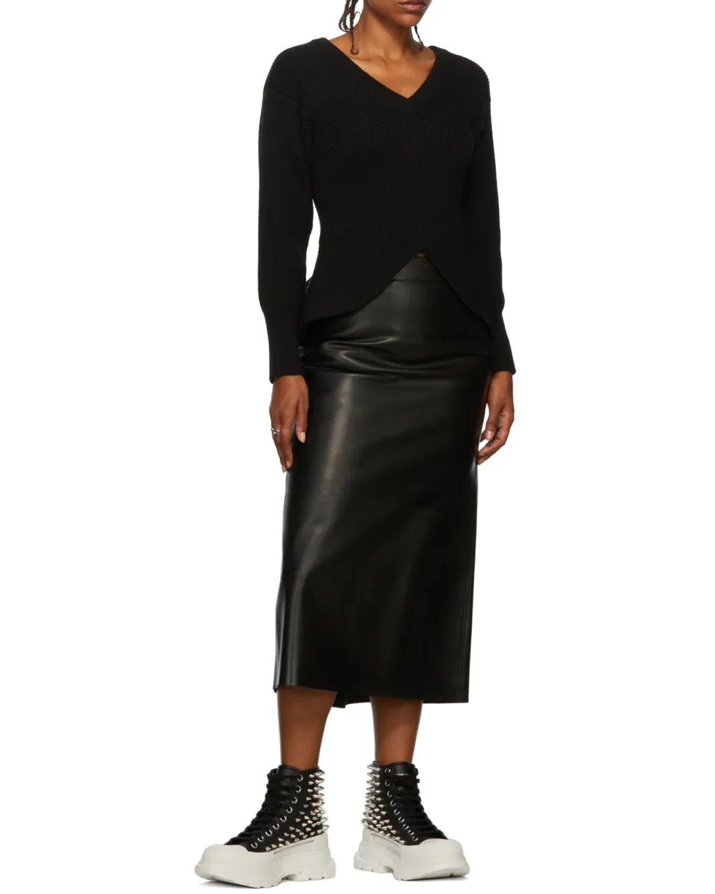 A-Line Leather Skirt