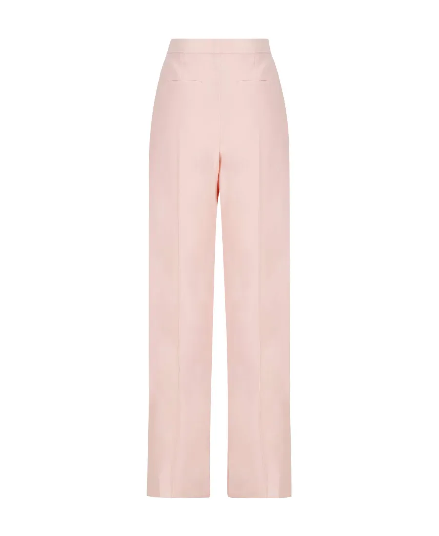 Pleat Detailed Wide-Leg Trousers