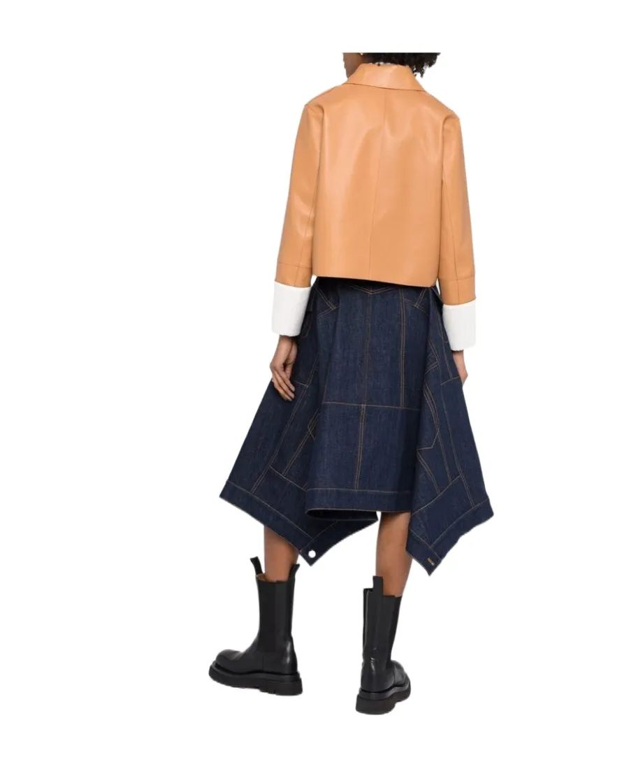 Full Denim Midi Skirt