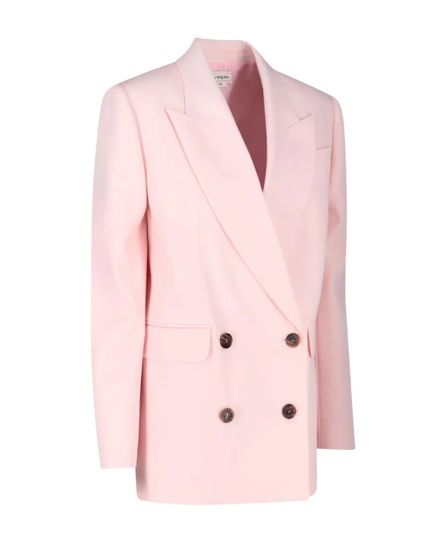 Double-Breasted Long Sleeved Blazer