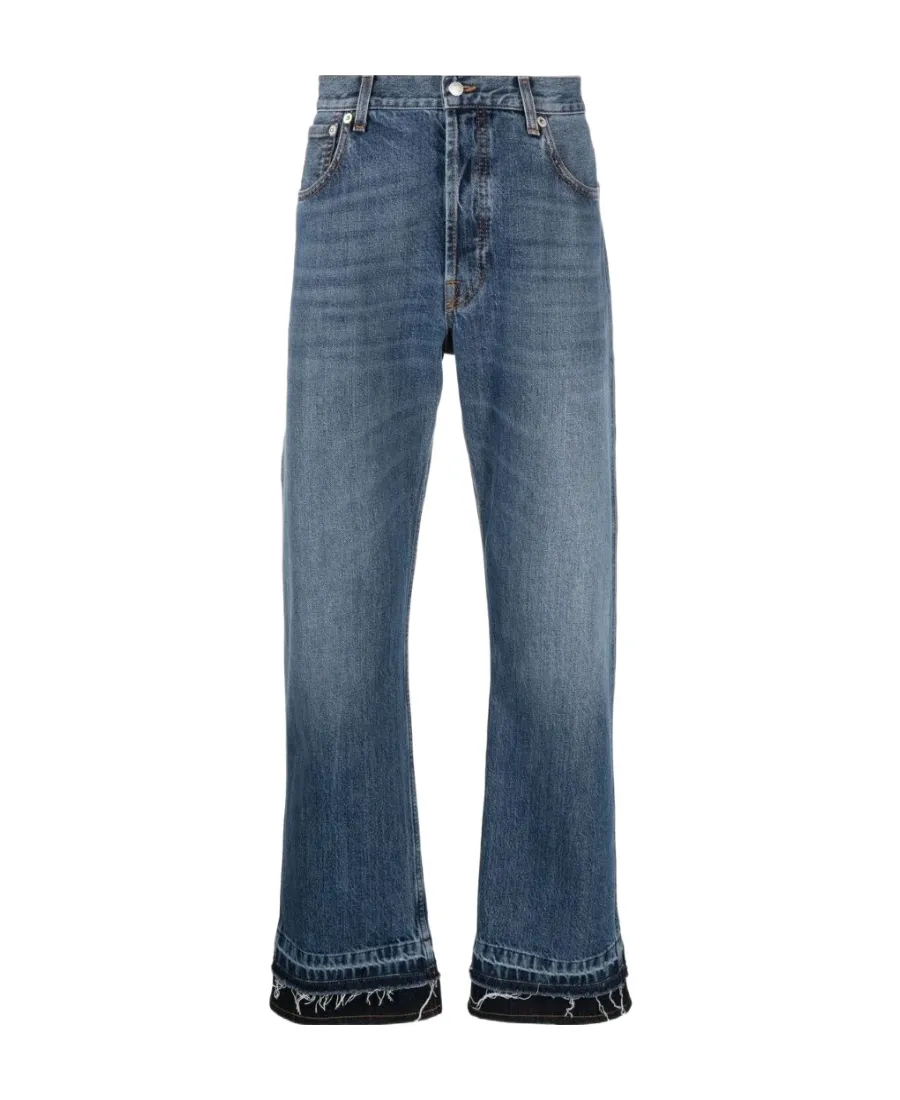 Mid-Rise Straight-Leg Jeans