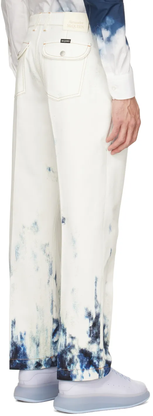 Blue Sky Print Jeans