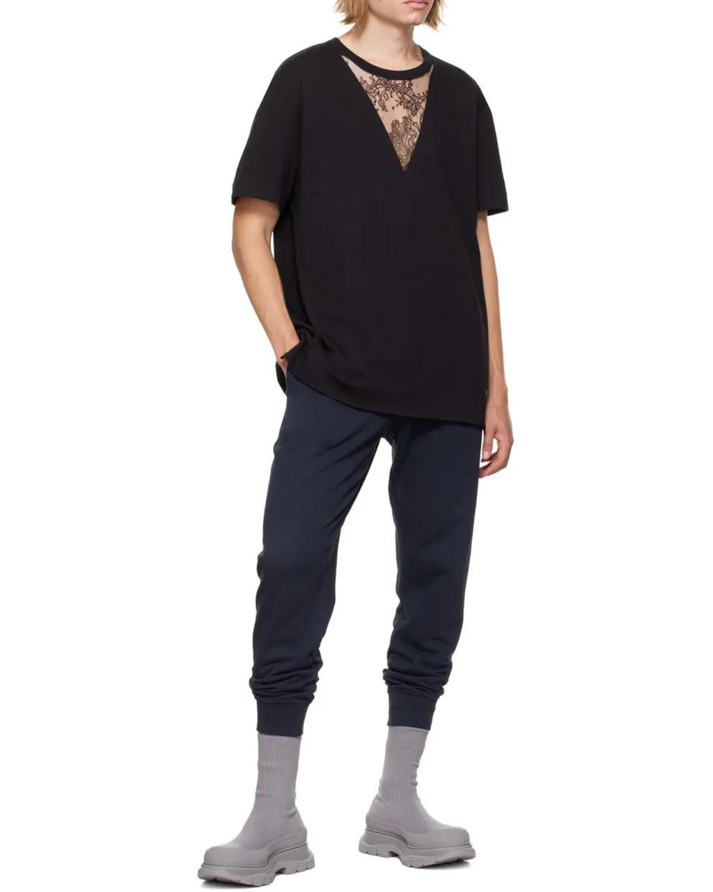 Logo Printed Sock-Style Boots