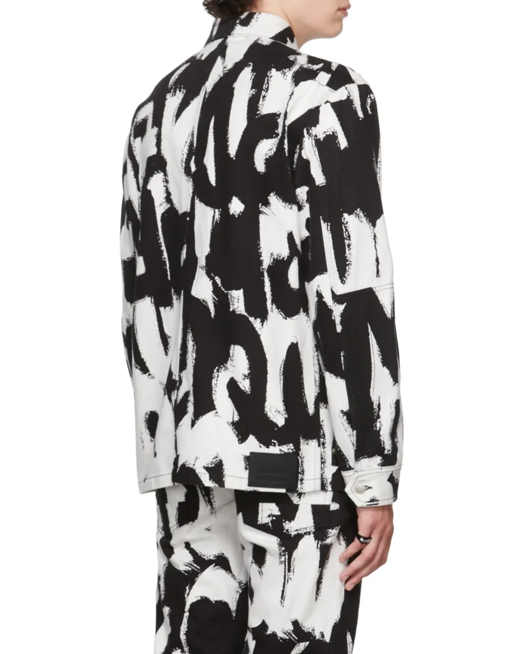 Text Print Denim Jacket