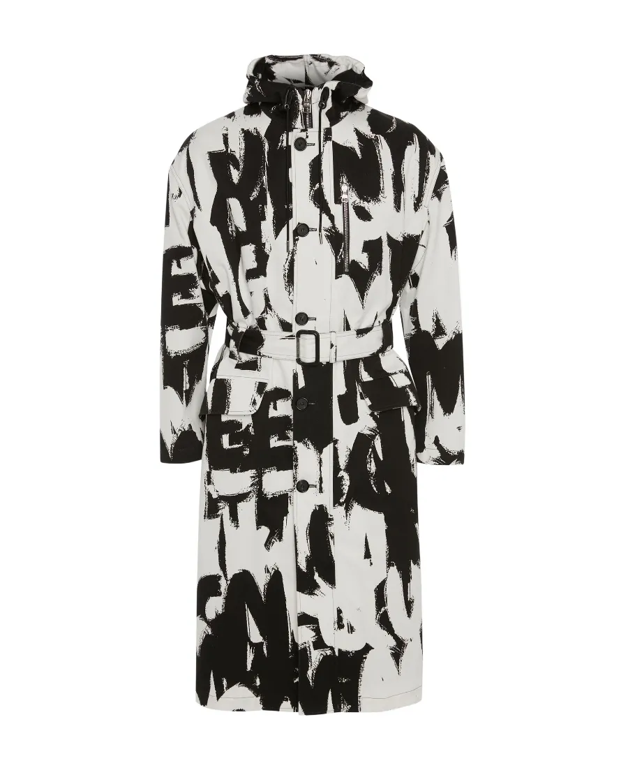 All-Over Logo Print Parka