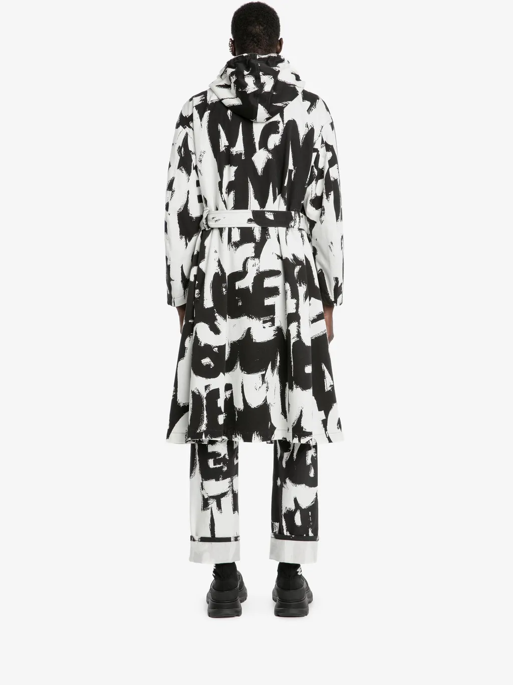 All-Over Logo Print Parka