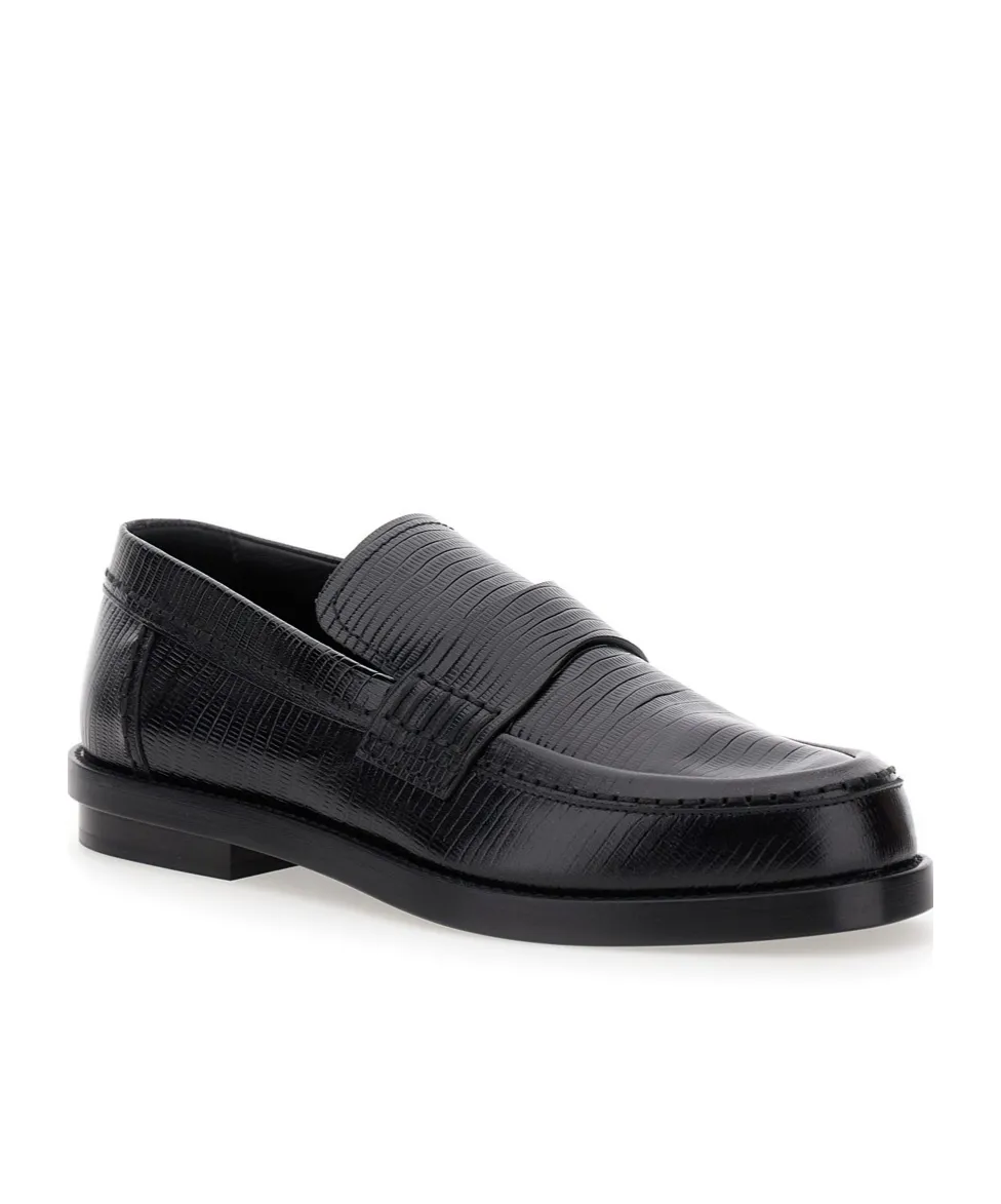 Embossed Slip-On Loafers