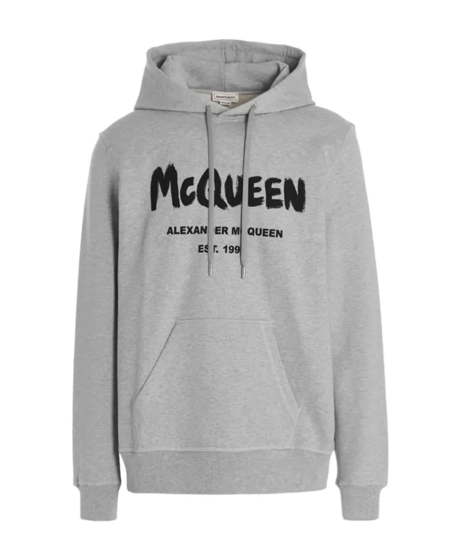 Logo Print Drawstring Hoodie