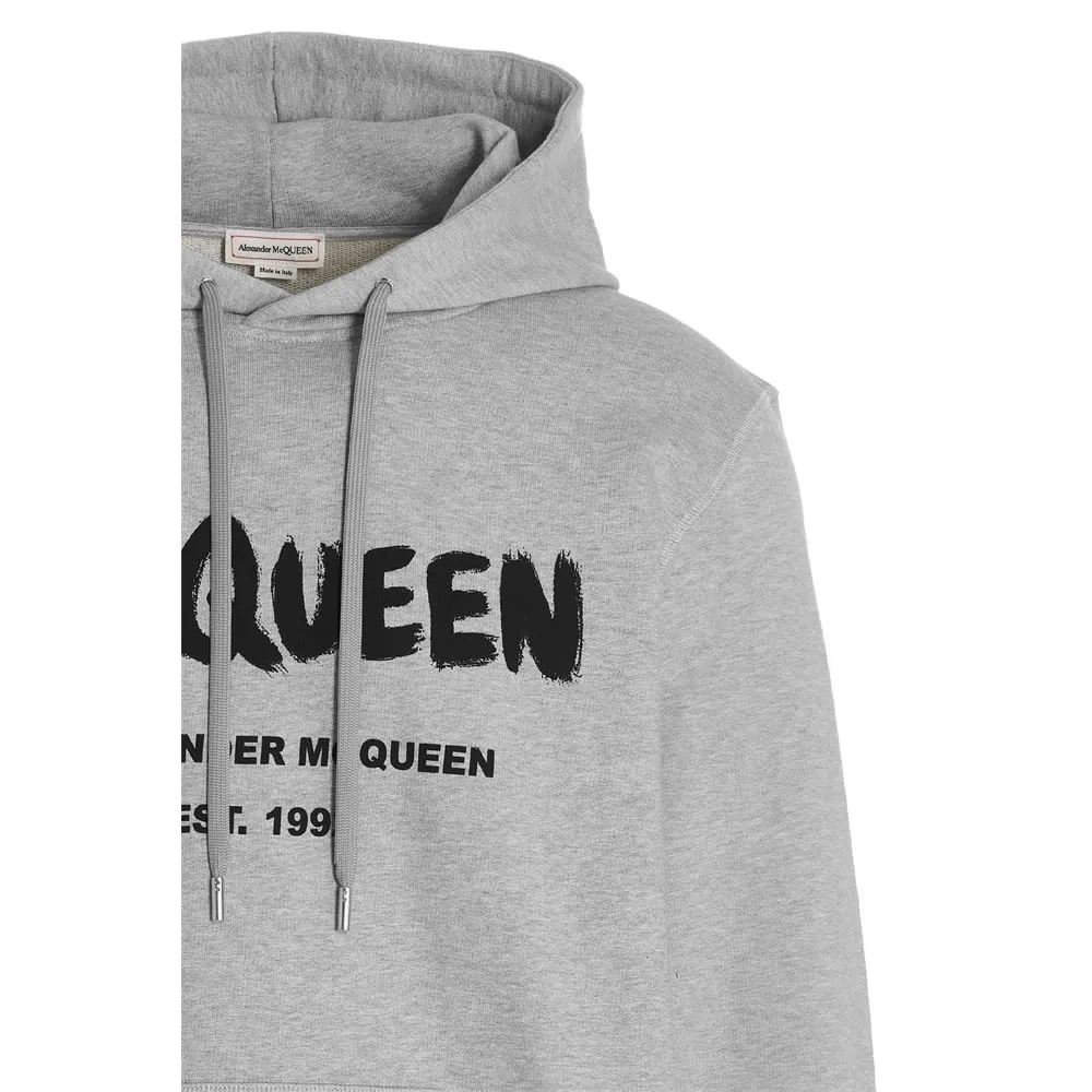 Logo Print Drawstring Hoodie