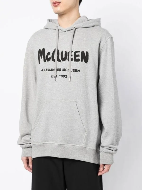 Logo Print Drawstring Hoodie