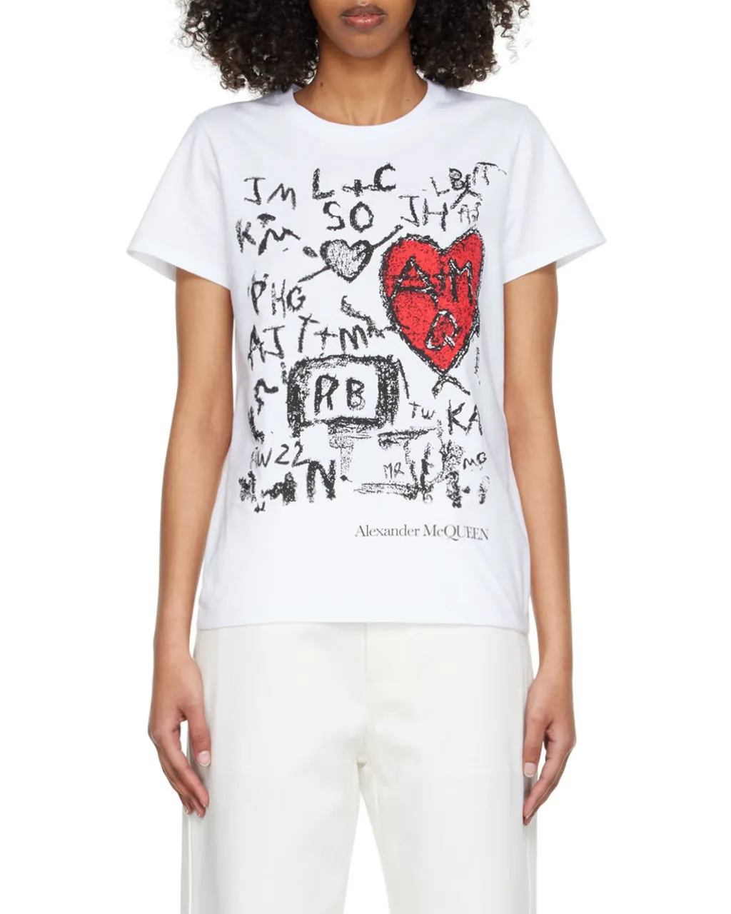 Scribble-Print Cotton T-Shirt