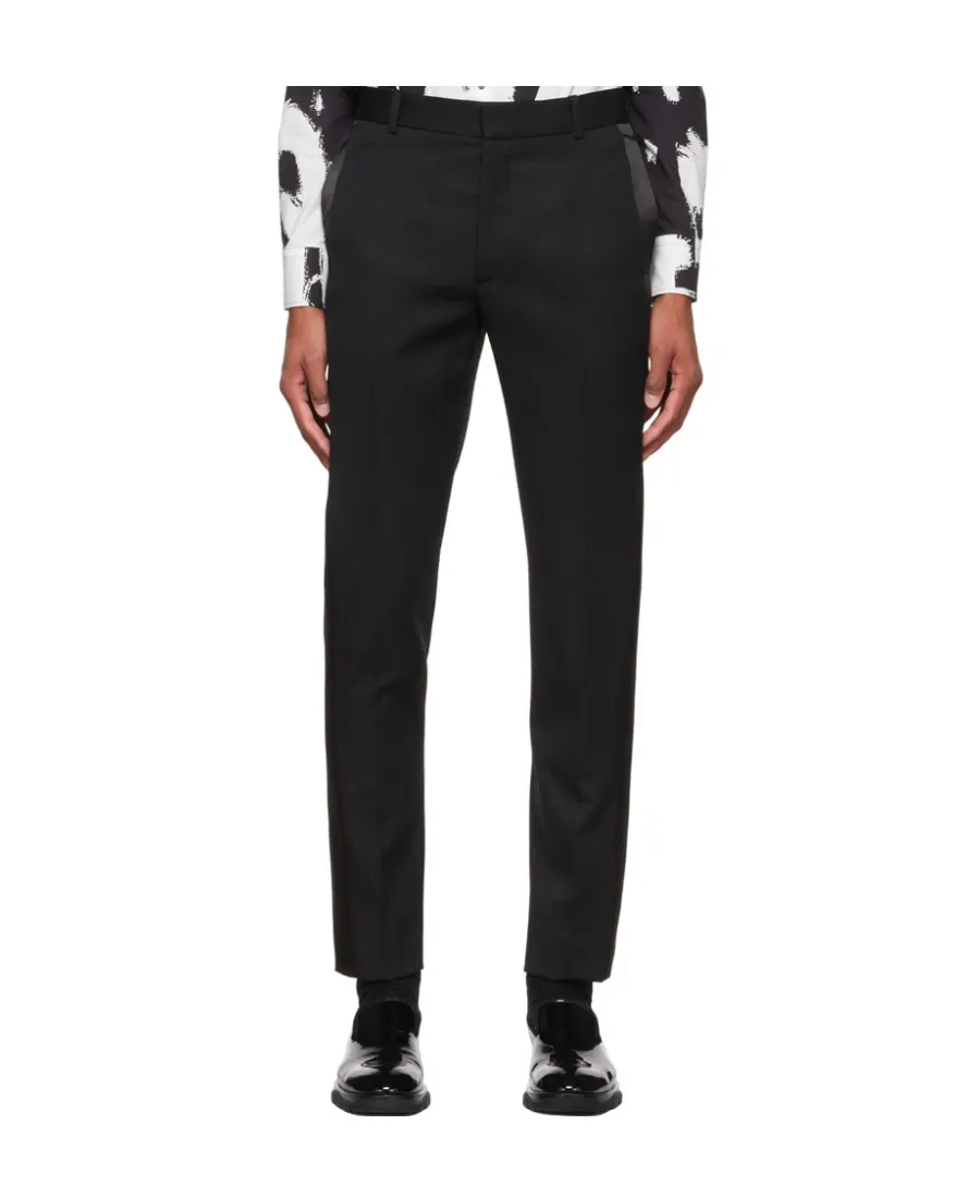 Straight-Leg Tailored Pants