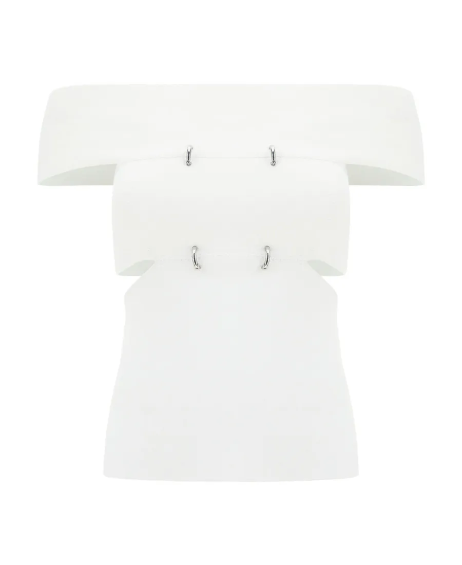 Cut-Out Off-Shoulder Stretch Top