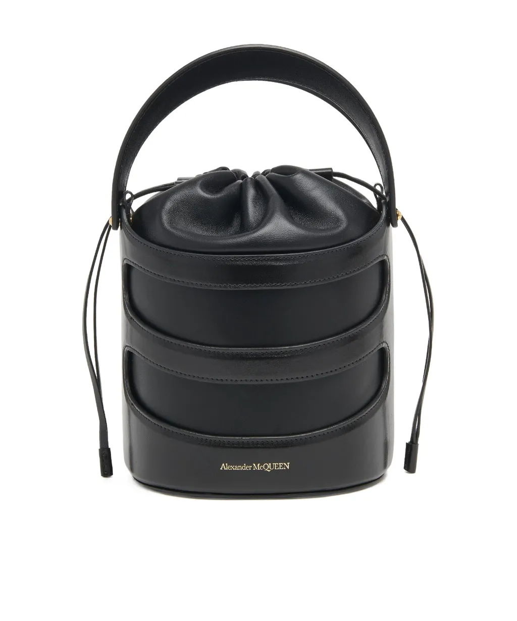 Logo Printed Drawstring Bucket Bag