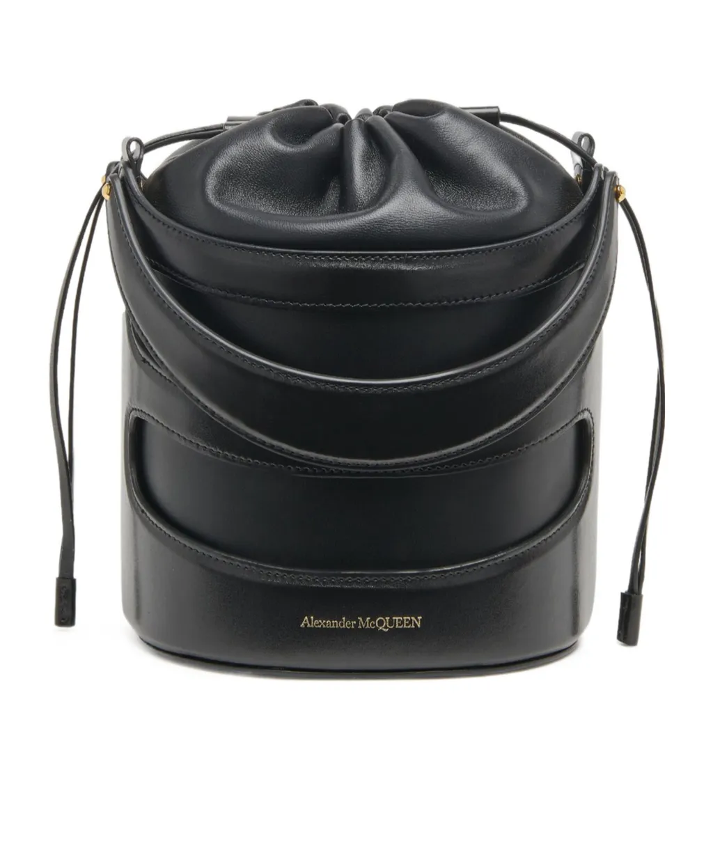 Logo Printed Drawstring Bucket Bag