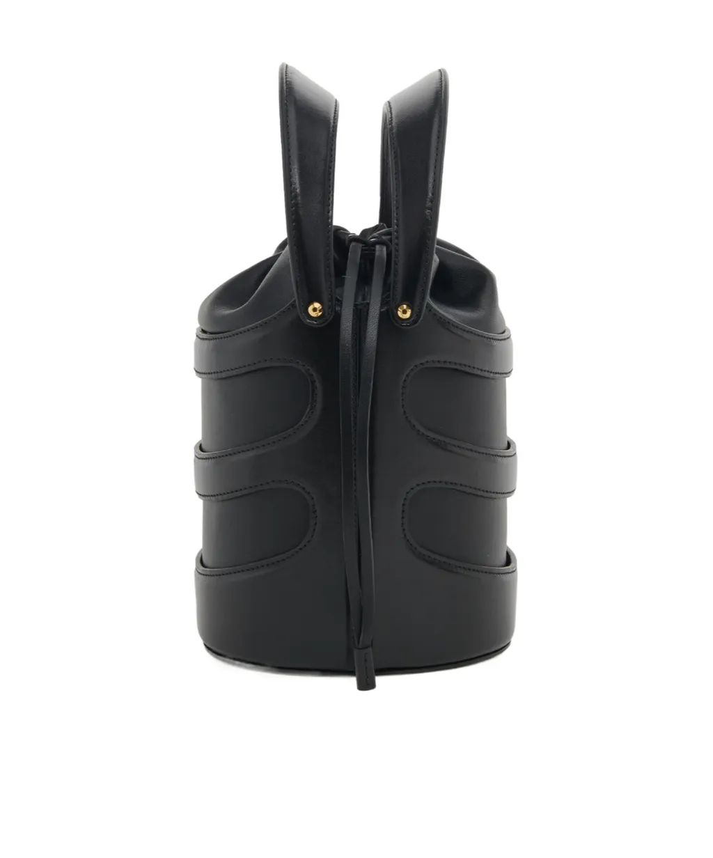 Logo Printed Drawstring Bucket Bag