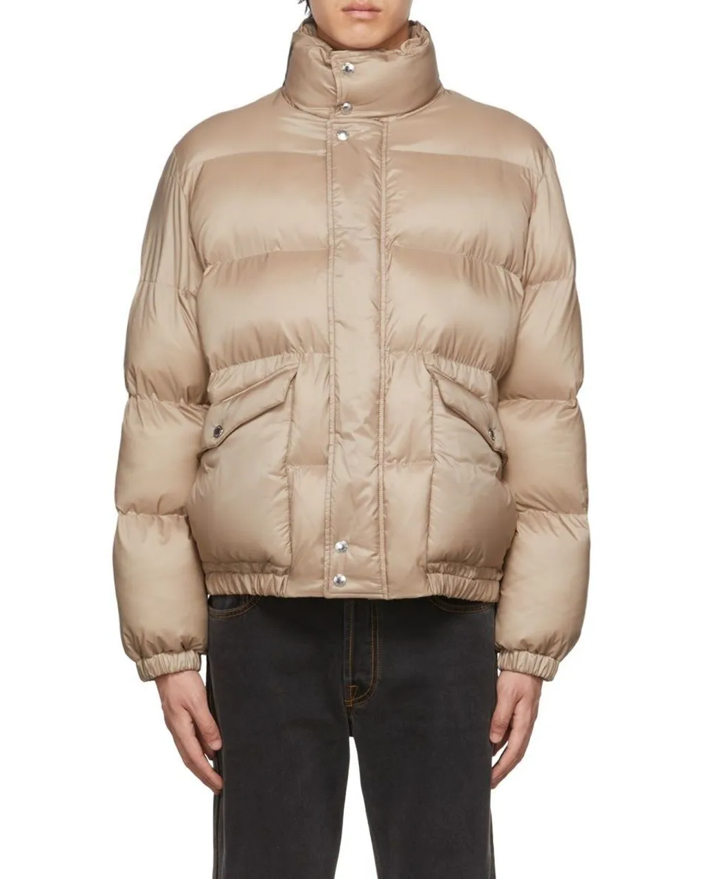 Graffiti Printed High-Neck Puffer Jacket