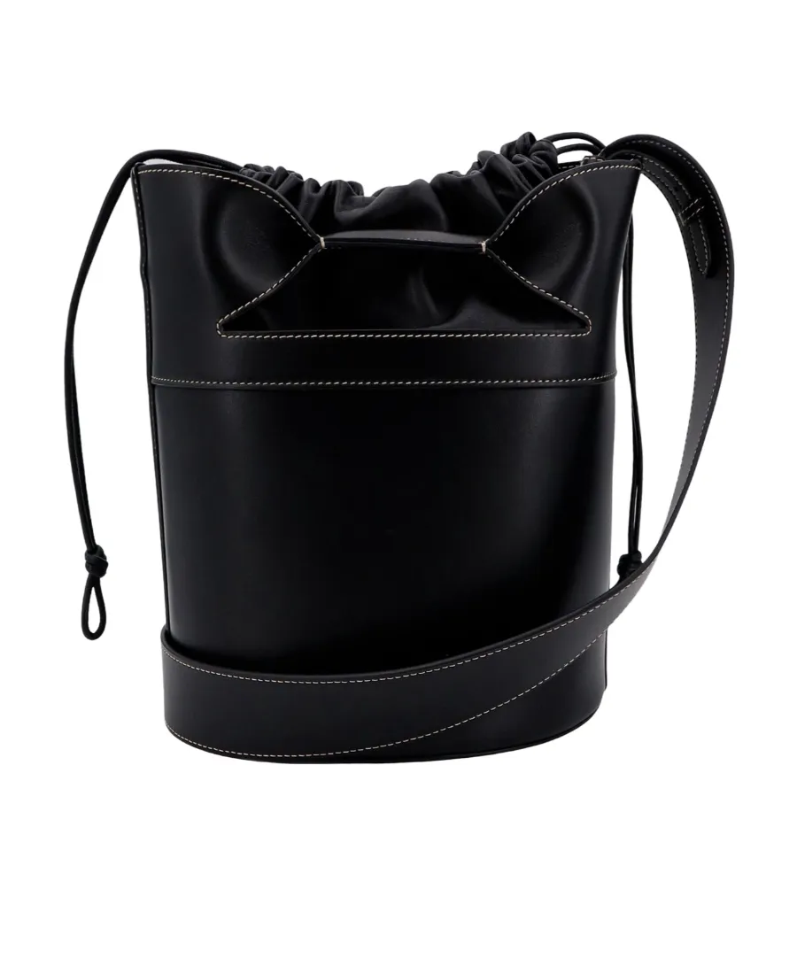 Logo Printed Drawstring Bucket Bag