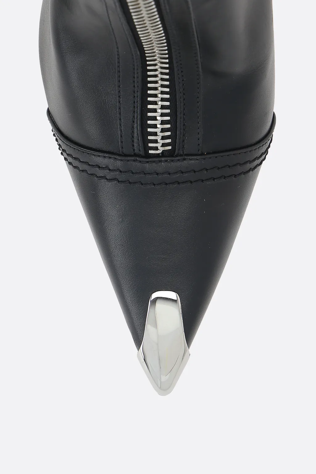 Buckle-Fastened Pointed-Toe Ankle Boots