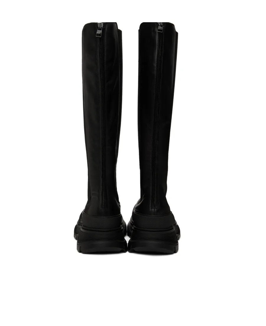 Round-Toe Knee-High Boots
