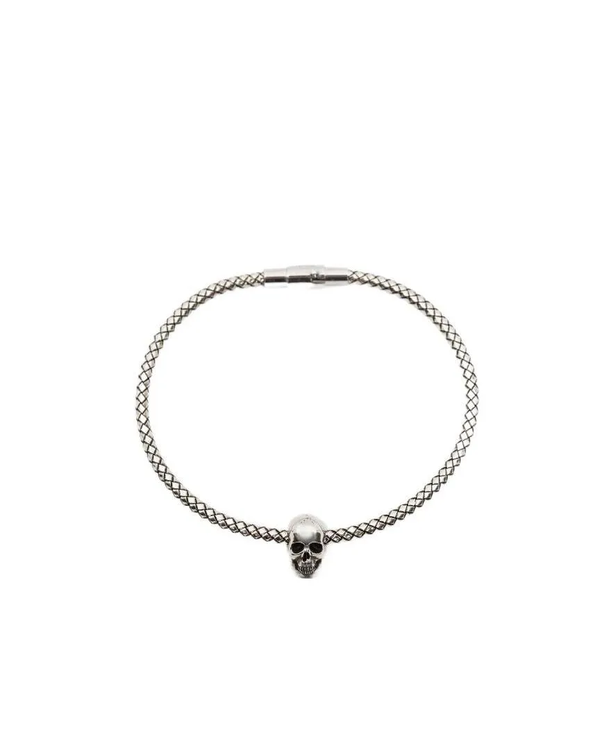 Skull Charm Cord Bracelet