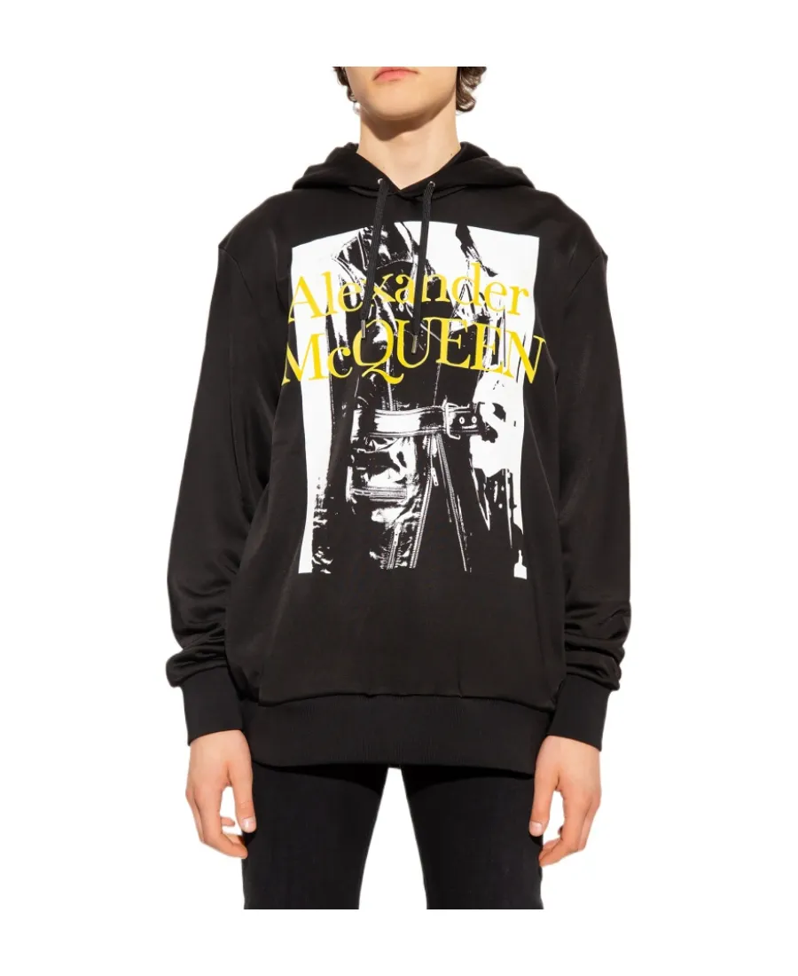 Graphic Printed Drawstring Hoodie