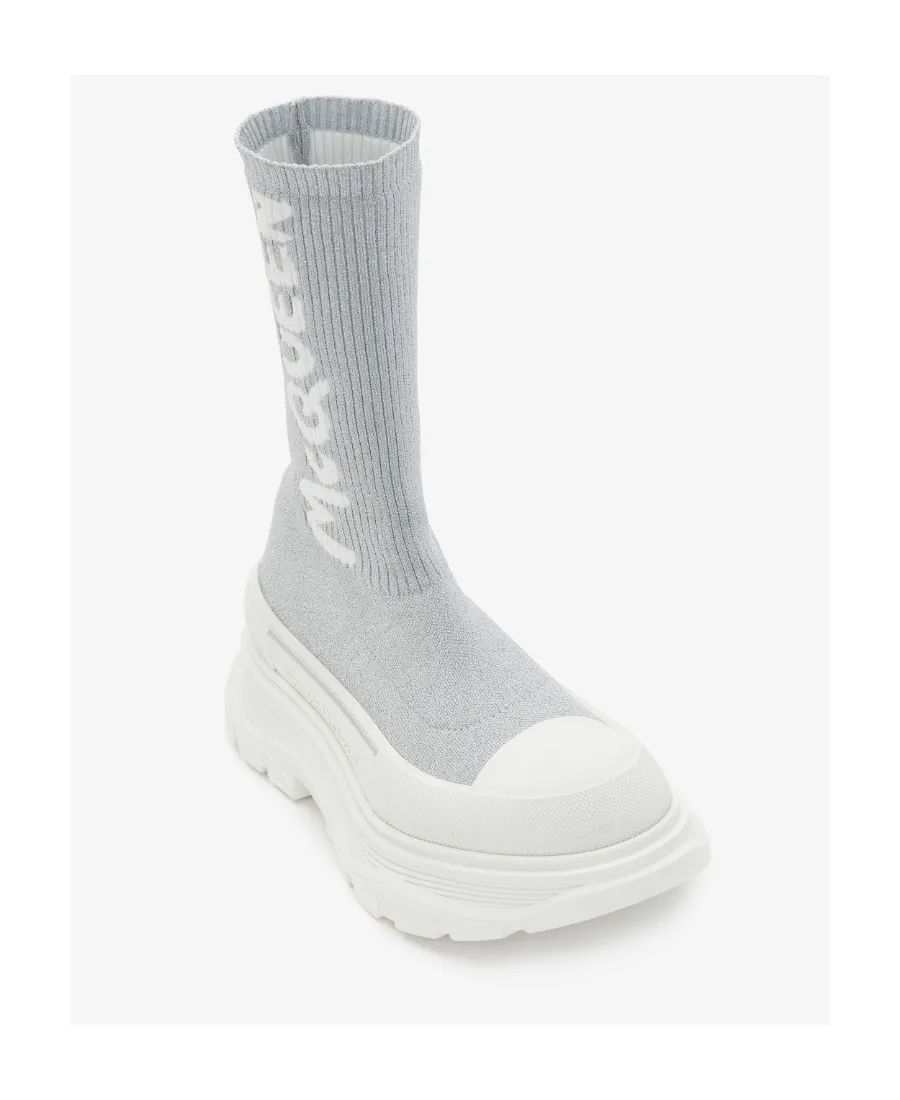 Logo Printed Slip-On Boots