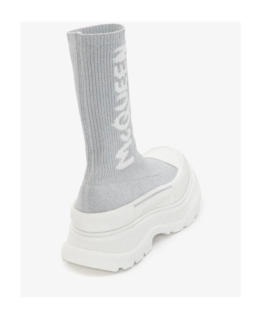 Logo Printed Slip-On Boots