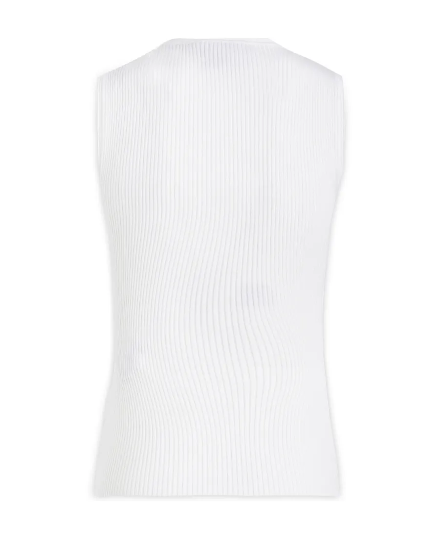 Crewneck Sleeveless Knitted Top