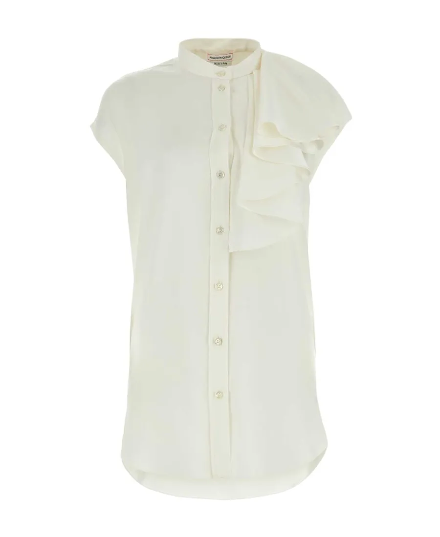 Button-Up Sleeveless Shirt
