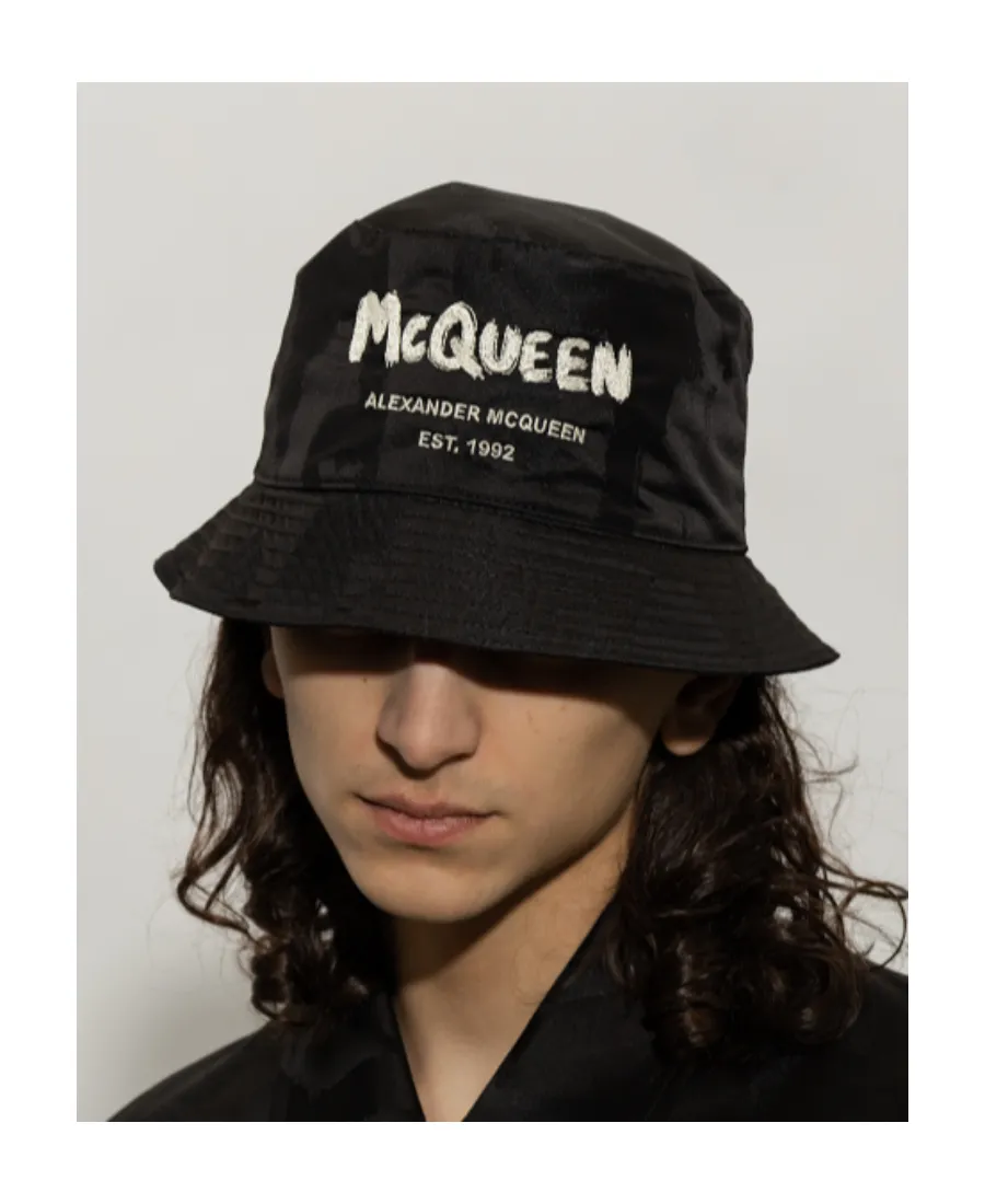 Graffiti Logo Printed Bucket Hat