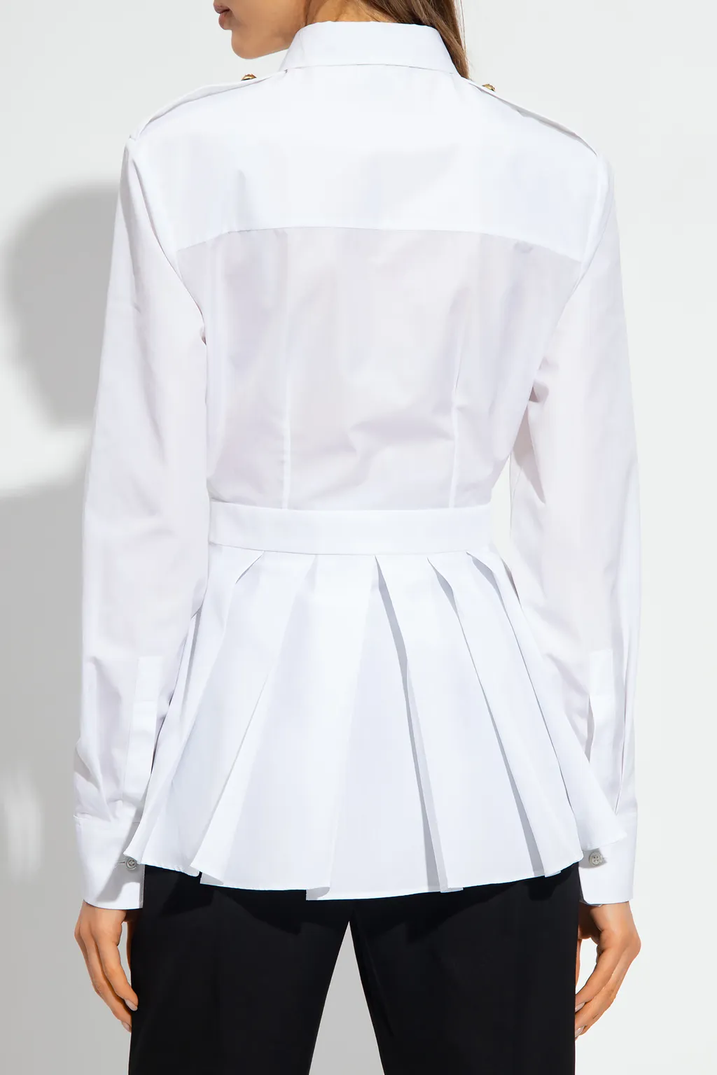 Pleated Long-Sleeved Shirt